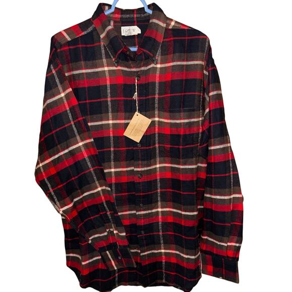 Vintage J.Crew men’s flannel cotton button down shirt NWT (large) - Picture 1 of 6
